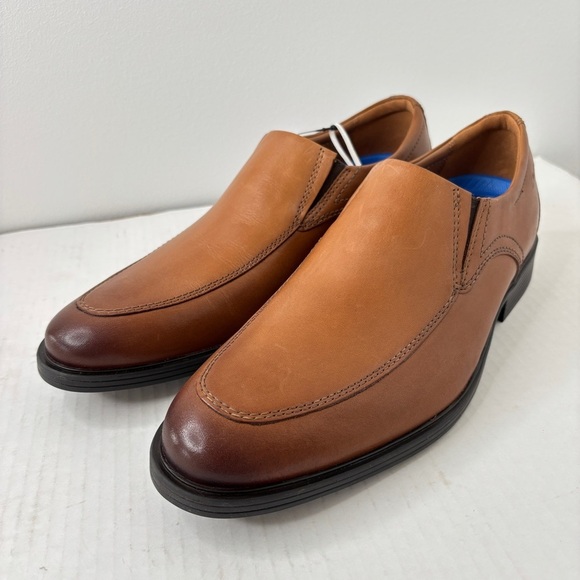 Clarks Whiddon Step Loafer Leather Slip on Dark Tan Comfort Dress Shoe Men\'s 7 M main image 7